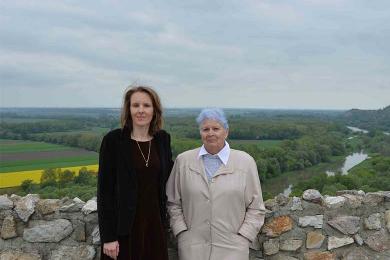 S pani Dr. V. Plachou na hornom hrade v roku 2017