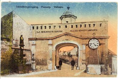Pohľadnica – Viedenská brána Bratislavského hradu, okolo 1914 